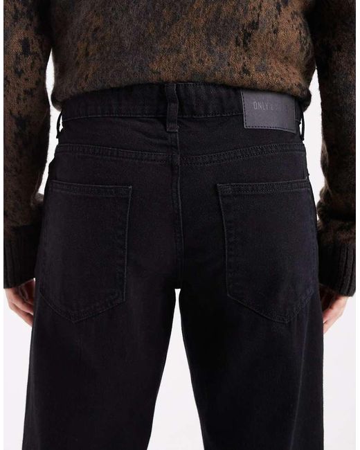 Edge di Only & Sons in Black da Uomo