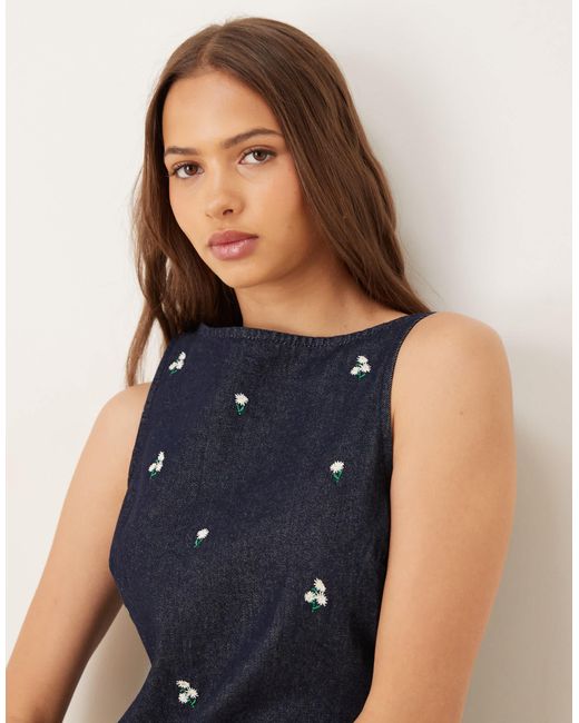 ASOS Blue – mini-etuikleid aus denim