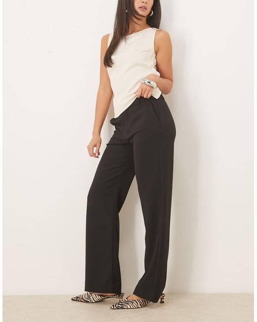 Gina Tricot Black Straight Leg Tailored Trousers