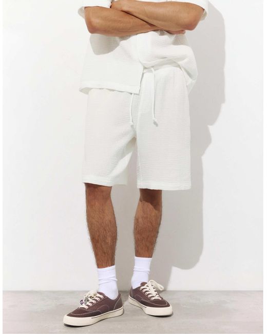 Bermuda molletonné Pull&Bear pour homme en coloris White