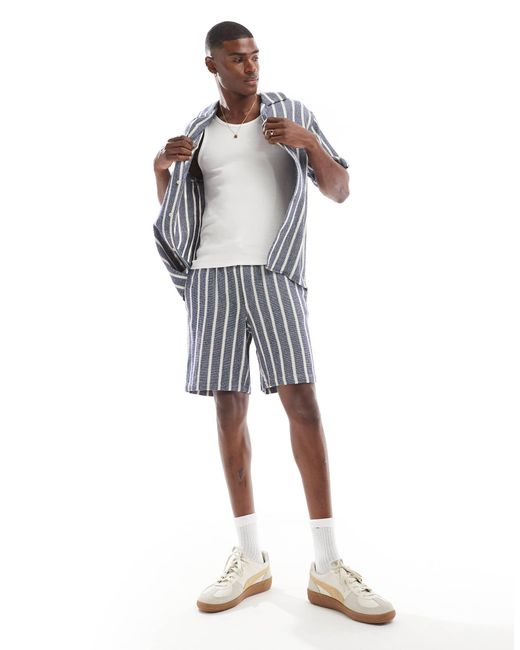 Jack & Jones – strukturierte shorts in Blue für Herren
