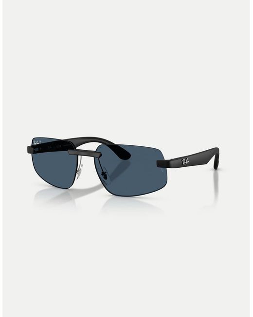 Ray-Ban Blue Rb4475 Polarized Ultra Lenses Irregular Polarised Sunglasses With Lens