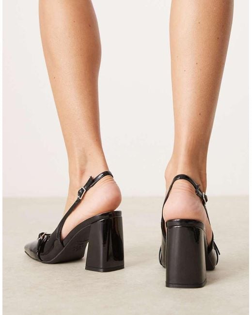 New Look Black Slingback Heeled Maryjanes