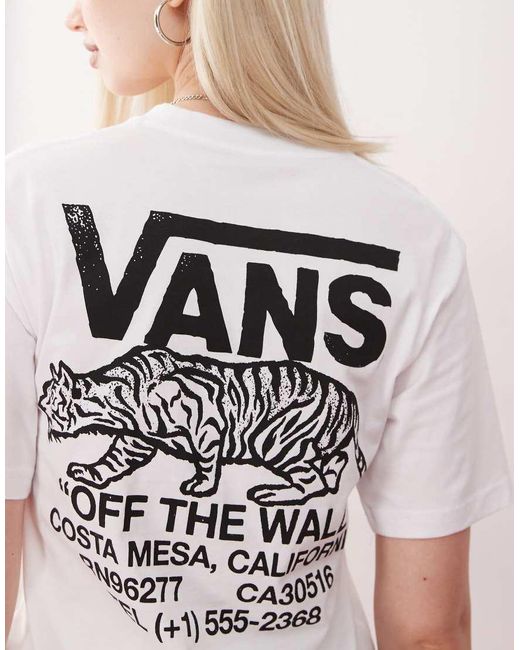 Vans T-Shirt Met Sneaky Grafische Print Op De Achterkant in het Pink