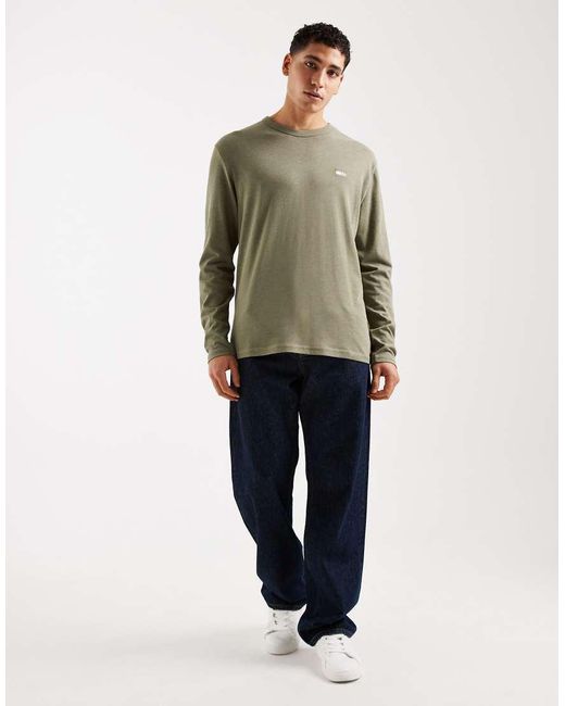 Tommy Hilfiger Green Badge Logo Long Sleeve T-shirt for men