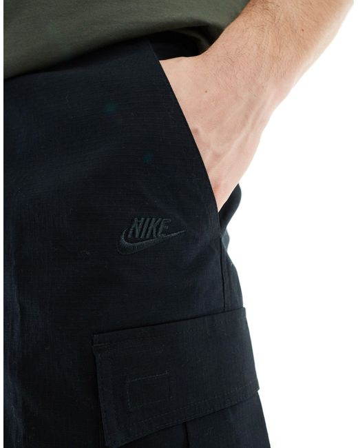 Nike Black Club Woven Cargo Shorts for men
