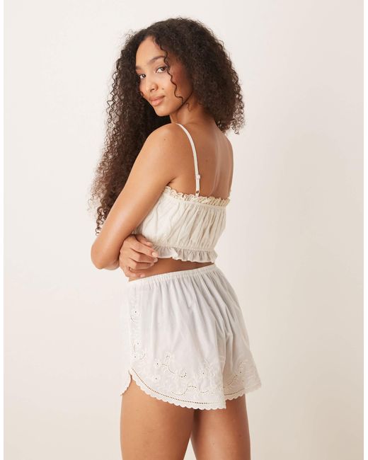 Abercrombie & Fitch Natural – schwingende schlaf-shorts