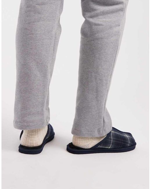 Jack & Jones Blue Check Slipper for men