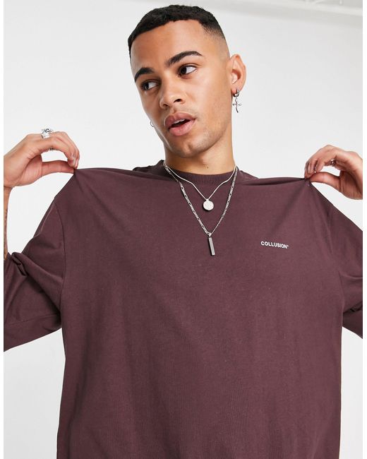 Collusion Cotton Oversized Logo T-shirt 