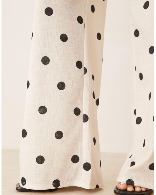 ASOS Natural Wide Leg Pants
