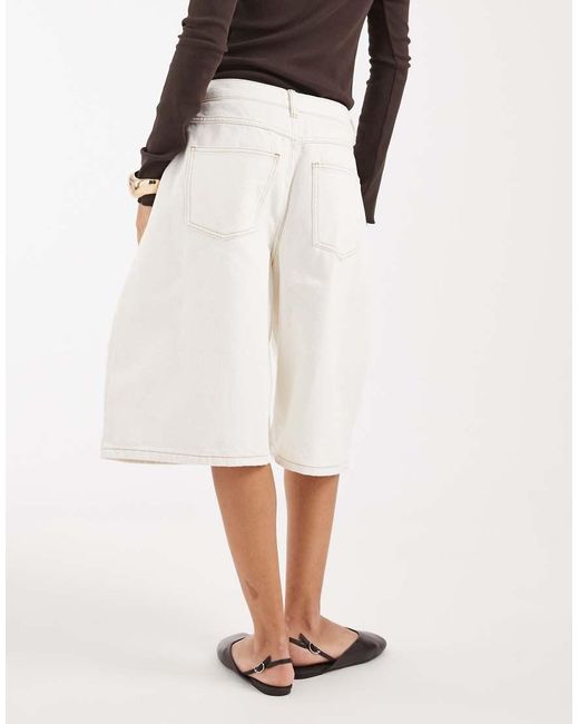 ASOS White Horseshoe Denim Jorts