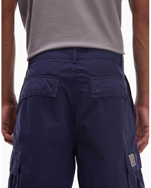 Carhartt Blue Cole Relaxed Fit Cargo Trouser for men