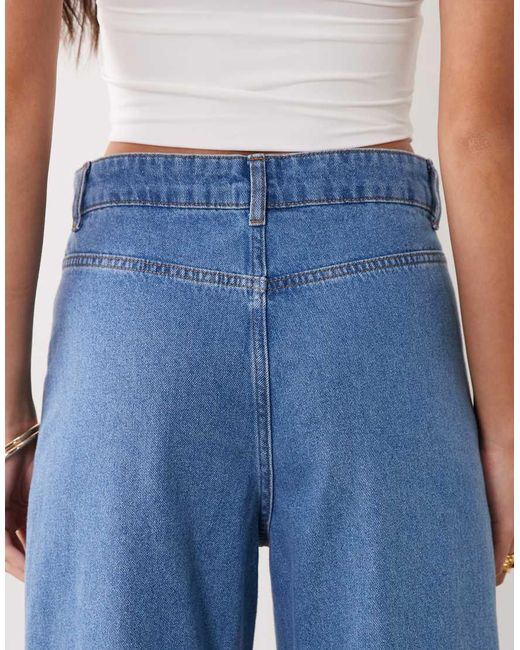 ASOS Blue Patch Pocket Straight Leg Jean