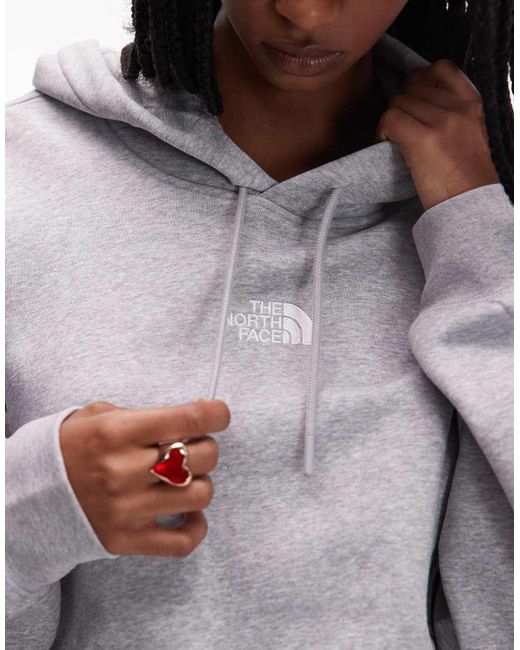 The North Face Gray Essential Oversized Logo Sweatshirt