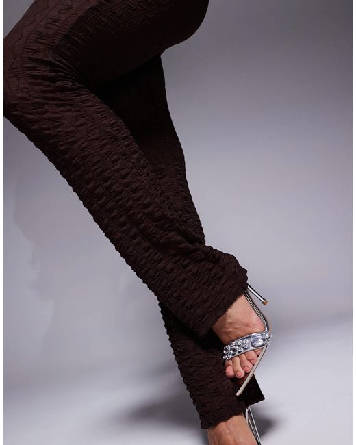 ASOS Purple Semi Sheer Texture Slim Leg Pants