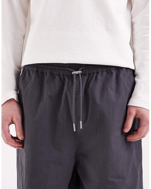 ASOS White Mid Length Elasticated Jorts for men