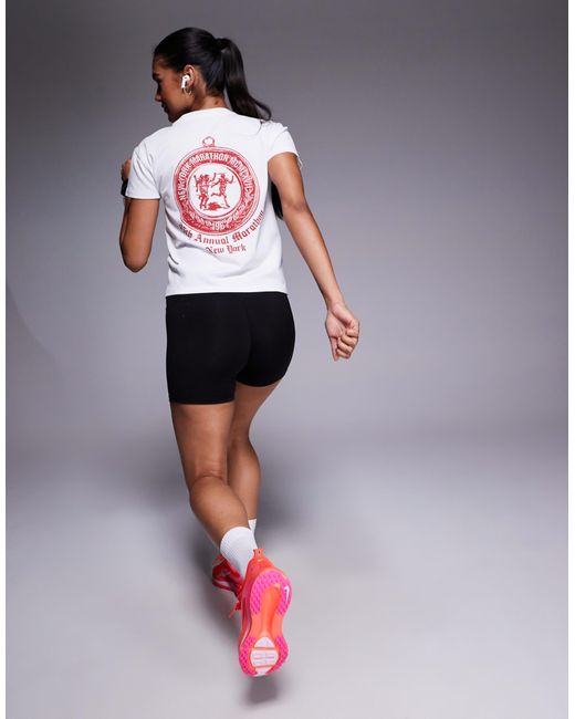 4505 Red Running Back Print Boxy Cotton T-shirt With Quick Dry Finish