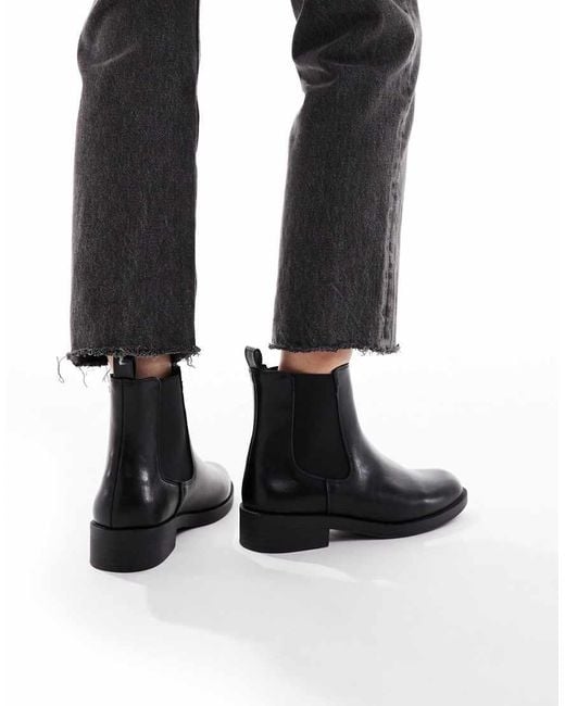 Botas Chelsea Negras Planas De -Negro New Look de color Black