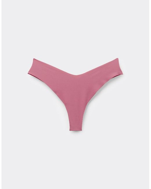 Tezenis Purple High-Leg Laser-Cut Brazilian Briefs