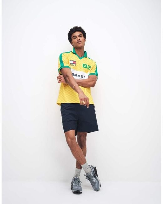 Tommy Hilfiger Blue World Cup Brazil Football Jersey for men
