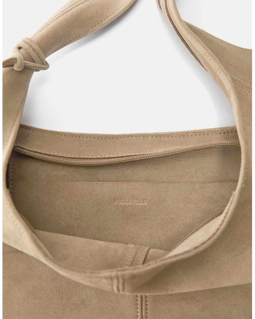 Pull&Bear Natural – verzierter shopper