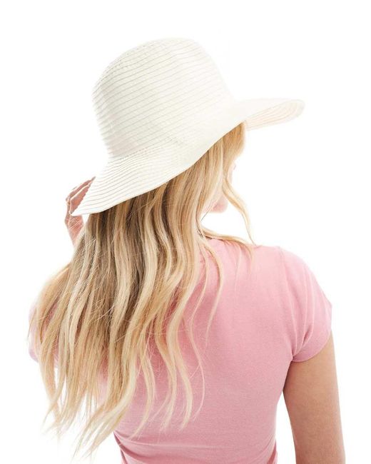 Accessorize Pink Ribbed Packable Floppy Hat