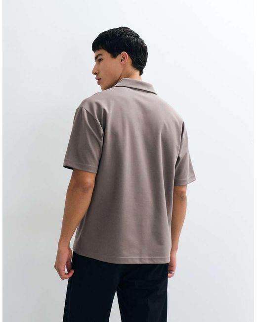 ASOS Gray Breathemaxtm Relaxed Polo for men