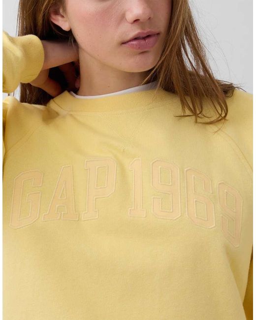 Gap Yellow Colleigate Logo Sweatshirt
