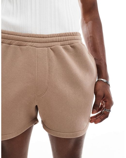 ASOS – kürzere shorts in Brown für Herren