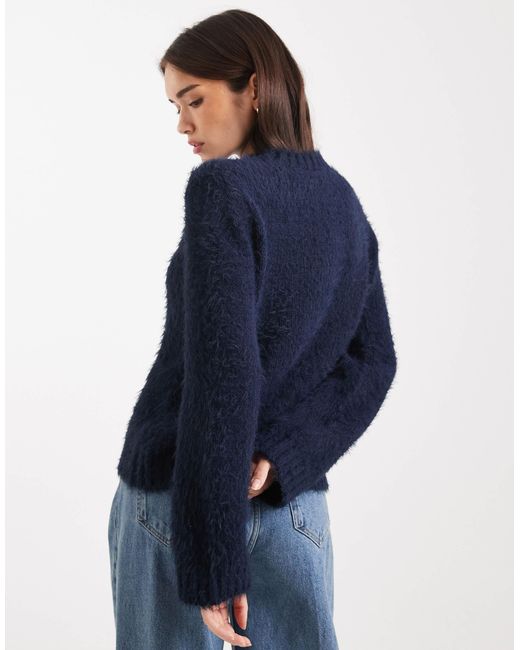 Threadbare Blue – flauschiger, weicher pullover
