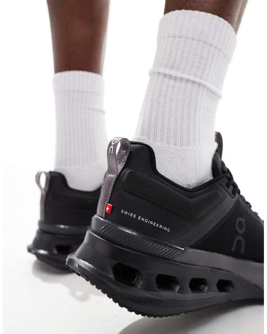 On Shoes Black On Cloudnova X Training Trainers for men