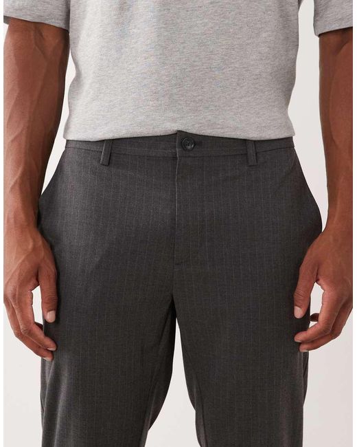 Mango Gray Slim Fit Trouser With Elasticated Waistband