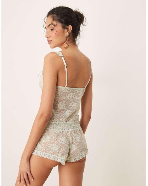 ASOS Natural Harlow Ribbon Slot Cami