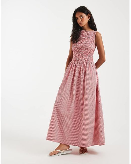 Gap Pink Ruffle Body Midi Dress