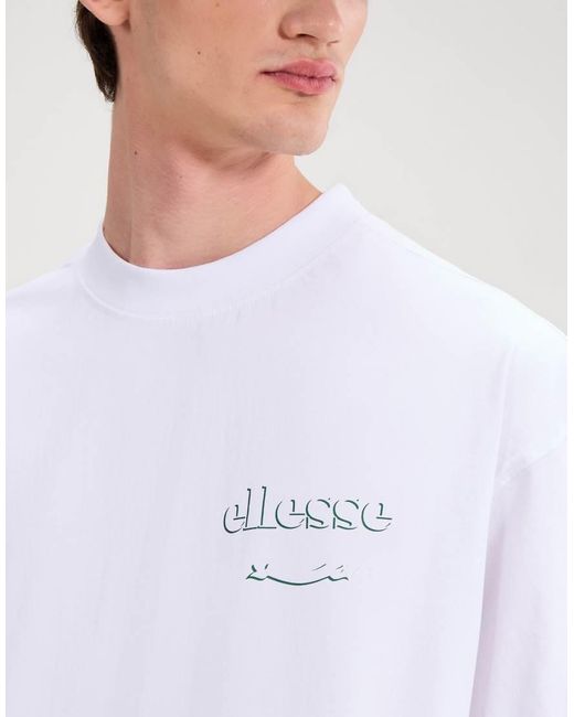 Ellesse White Scroll Tee for men