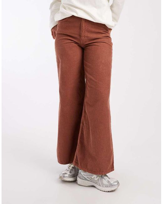 ASOS Red Corduroy Wide Leg Pants