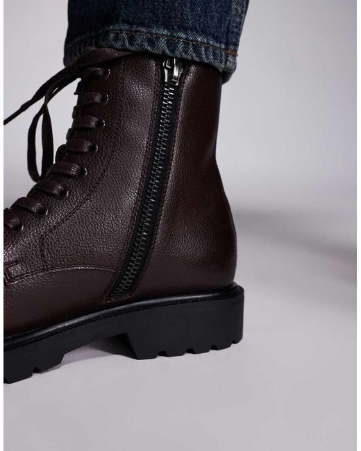 ASOS Blue Cleated Lace Up Boot for men
