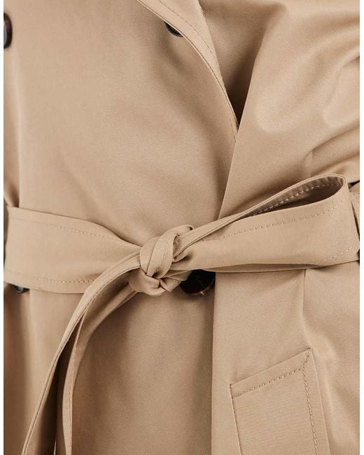 ASOS Natural Asos Design Tall Longline Water Repellent Trench Coat