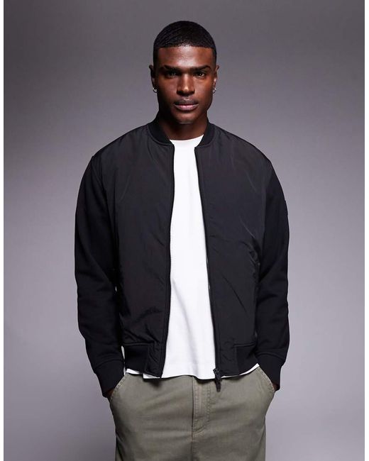Boss Blue Smartcore Zip Through Bomber Jacket for men