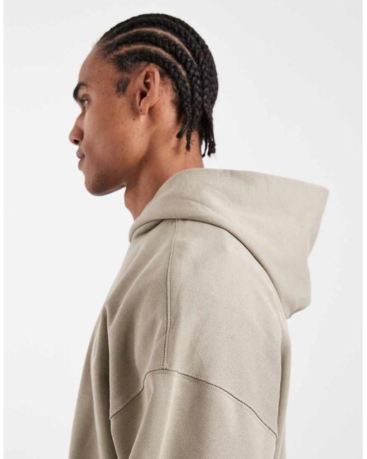 Only & Sons Natural Premium 400gsm Heavyweight Oversized Fit Hoodie Co-ord for men