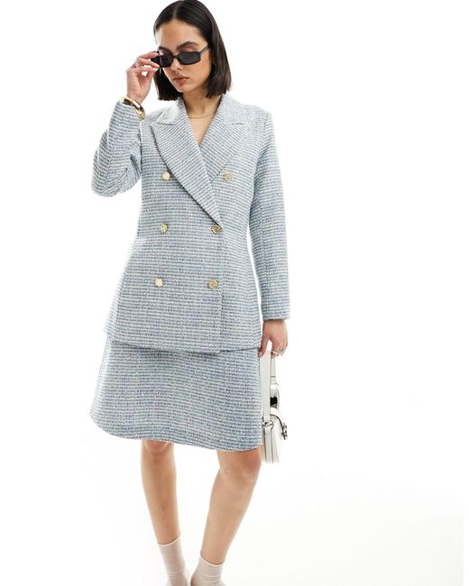 Closet Blue – zweireihiger blazer aus tweed