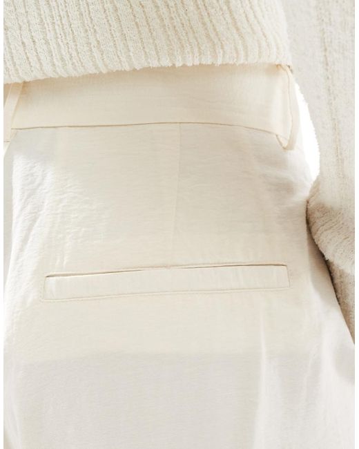 Aware White Drapey Tailored Dad Trouser