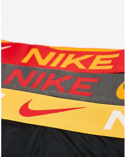 Nike Black Essential Microfibre 3 Pack Trunks for men