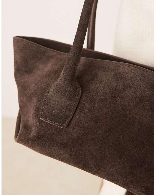 Borsa Shopping Allungata di ASOS in Brown