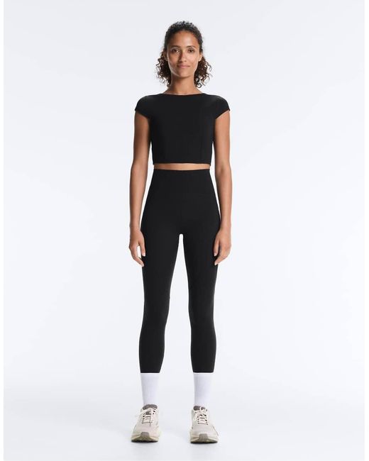 Oysho Black Seamed Compressive Tank Top