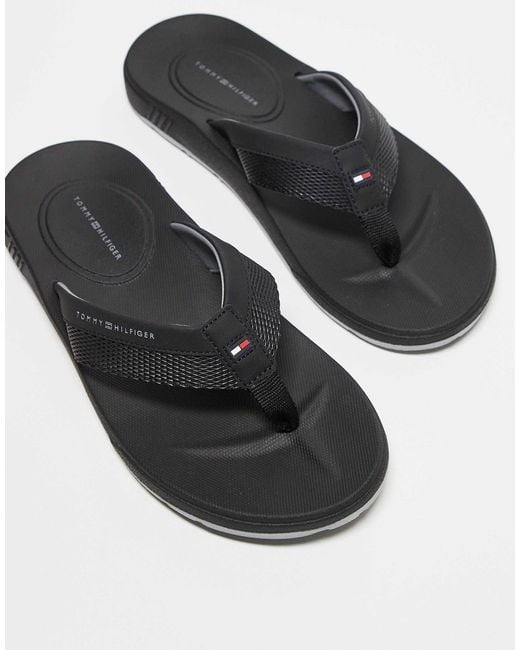 Tommy Hilfiger – strand-zehentrenner in Black für Herren