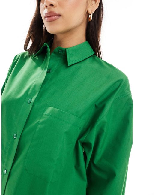 Camisa oxford verde ASOS de color Green