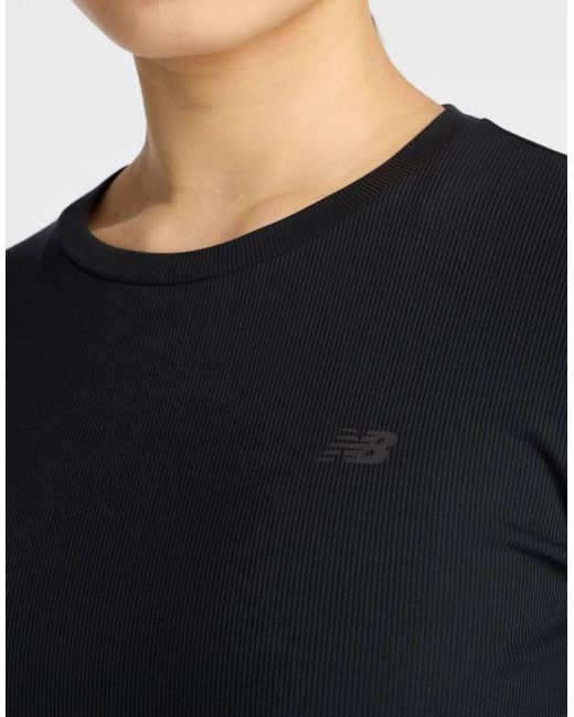 New Balance Blue Micro-Rib Long Sleeve