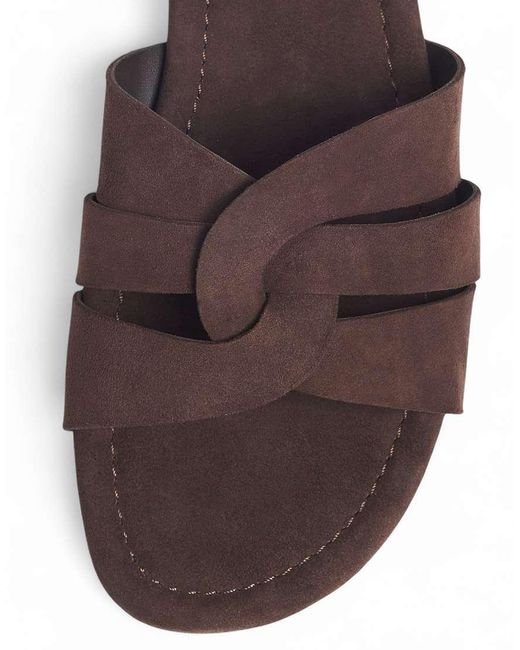 NA-KD White Suede Sandals