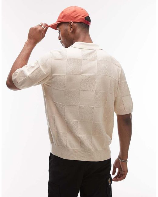 Polo A Quadri di Carhartt in Natural da Uomo